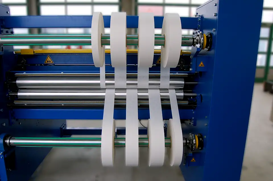 Umroll- und Längsschneidmaschine